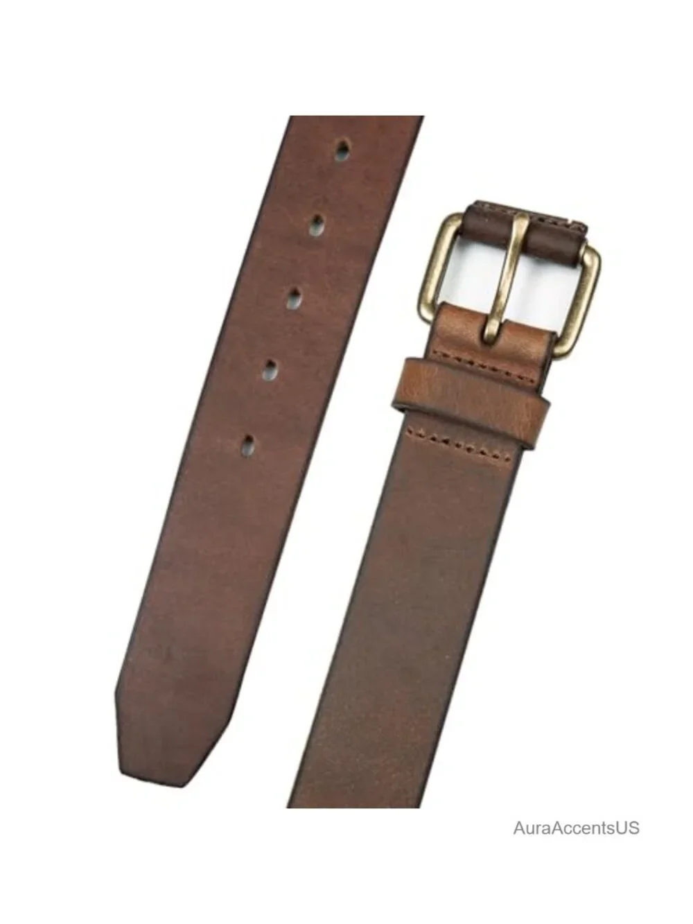 Genuine Leather Men's Belt Harness Buckle 1-3/8